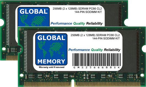 256MB (2 x 128MB) SDRAM PC66 66MHz 144-PIN SODIMM MEMORY RAM KIT FOR FUJITSU-SIEMENS LAPTOPS/NOTEBOOKS 256MB (2 x 128MB) SDRAM PC66 66MHz 144-PIN SODIMM MEMORY RAM KIT FOR FUJITSU-SIEMENS LAPTOPS/NOTEBOOKS